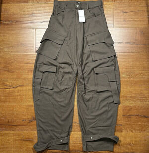 Mother of All Rae Cargo Pants Womens S Brown Barrel Leg Knit Designer Couture